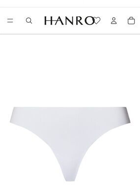 HANRO Invisible Cotton White Seamless Thong
